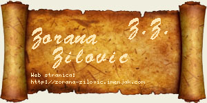 Zorana Žilović vizit kartica
